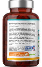 Load image into Gallery viewer, Organic Turmeric Curcumin Plus Bioperine 1310 mg 180 Veg Capsules
